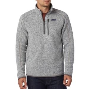 $139 Patagonia Better Sweater 1/4 Zip Mens L Large Jacket Stonewash Gray